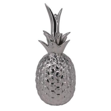 Imagem de Abacaxi decorativo de ceramica prateado - BTC Decor