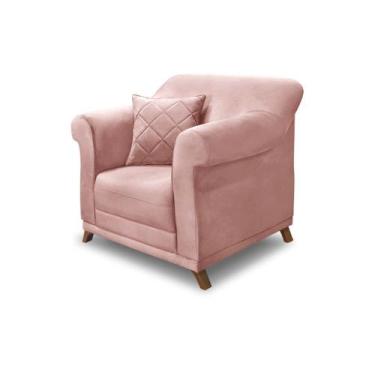 Imagem de Poltrona Felipe Luxo 1 Lugar Veludo - Se Liga Shop, Rosa