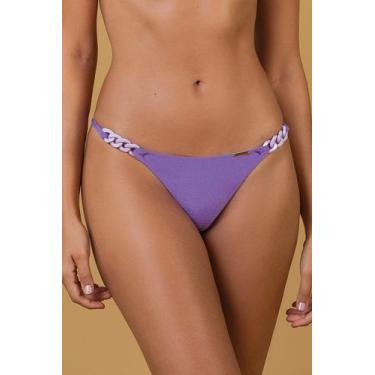 Imagem de Tanga Biquíni Correntes J Beach - Cor De Cacau, M, Lavanda 1