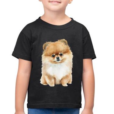 Imagem de Camiseta Algodão Infantil Cachorro Spitz Alemão Lulu da pomerânia - Fo