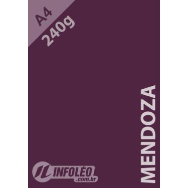 Imagem de Papel Color Plus A4 240 gramas Mendoza (Roxo Açaí), 50 Folhas