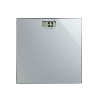Imagem de Balança Digital DigiHealth - Tela LCD - Até 180Kg - Bateria CR2032 - Cinza - Multilaser HC021N