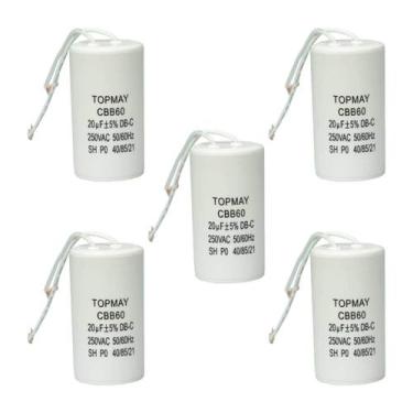 Imagem de 5x Capacitor Partida 20uf - 250v P/ Motor Portão Eletrônico - CHIPSCE