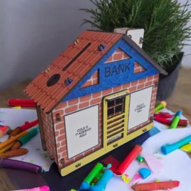 Imagem de Cofre CASA BANCO Dinheiro Woodbox Japones KAKEBO DESAFIO K - INDÚSTRIA