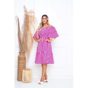 Imagem de Vestido Ciganinha Midi Moda Evangélica Lastex Com Elástico - s09 - CLI