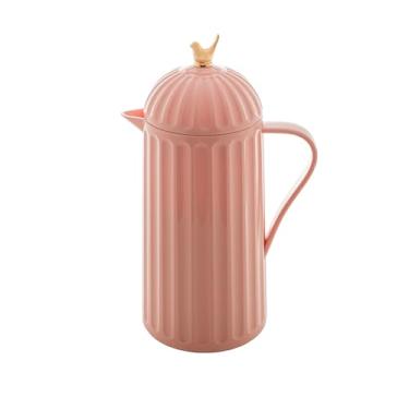 Imagem de WOLFF Garrafa Térmica de Plástico Bird Nude 1L - Enxoval - Organização - Decoração - Cozinha - Mesa Posta - Utilidades Domésticas - Perfeita Para Café e Chá