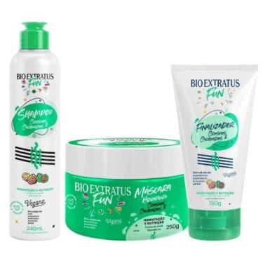 Imagem de Shampoo Máscara Finalizador Fun Crespo Cacheado Bio Extratus