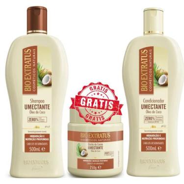 Imagem de Kit Umectante Bio Extratus Shampoo e Cond 500ml + Presente 250g