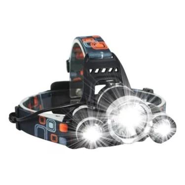 Imagem de Lanterna De Cabeça Recarregável Profissional C/ 3 Leds Forte - LINTIAN