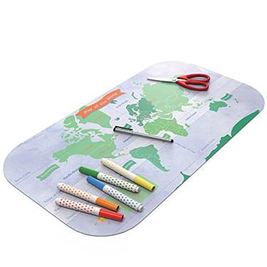 Imagem de Uncommon Desks Tapete de mesa infantil – para trabalhos escolares e artesanato – borrão divertido para computador e mouse pad – capa de mesa lavável – organizador escolar para estudantes – lindo