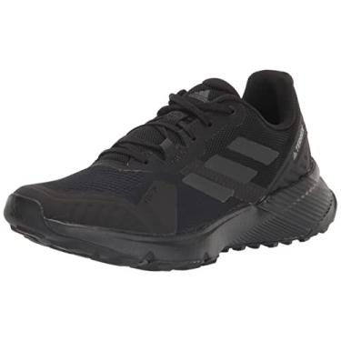 Imagem de adidas Tênis de corrida masculino Terrex Soulstride Trail, Preto/Carbono/Cinza, 39