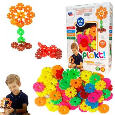 Imagem de Brinquedo Montar Plokt Estrelas Educativo Criativo 200 Pcs - Pakitoys