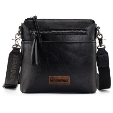 Imagem de Bolsa Tiracolo Montana West Black Velvet MWC-216BK - Para Mulheres