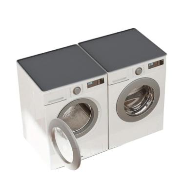 Imagem de Capas de silicone para lavadora e secadora de roupas, 65 x 65 cm, 2 peças, protetor de lavadora e secadora para lavanderia e cozinha doméstica (cinza)