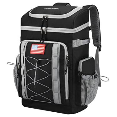 Imagem de Maelstrom Mochila térmica, macia e leve à prova de vazamento, bolsa térmica com 50 latas, mantém 50 latas quentes/frias por até 16 horas, lancheira impermeável para homens e mulheres - preta