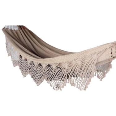 Imagem de Rede De Descanso Dormir Casal Luxo Suporta Até 300 kg 100% Algodão (MESCLADA BUCHO DE BOI)