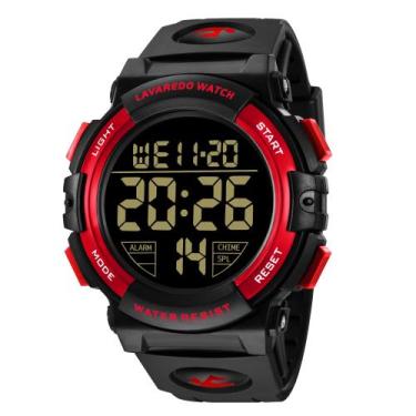 Imagem de Relógio esportivo digital masculino L LAVAREDO LAVAREDO à prova d'água