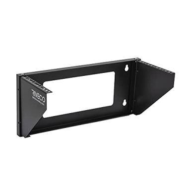 Imagem de RIVECO Rack de parede 4U para rede | Carga pesada reforçada de 29,9 a 45,9 kg, suporte pequeno para servidores vertical e horizontal para equipamentos de TI e estúdio de 48,2 cm.