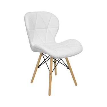 Imagem de Cadeira Estofada Eiffel Slim Wood Pés de Madeira