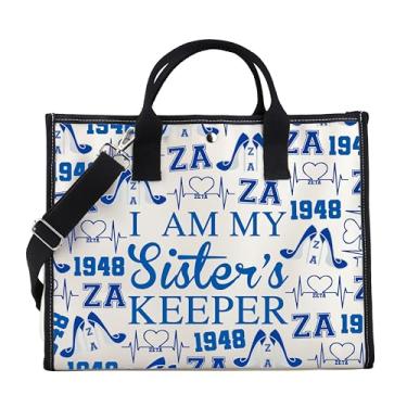 Imagem de PWHAOO Amicae Sorority Tote Bag I Am My Sister's Keeper Tote Bag Amicae Paraphernalia Gift Amicae Life Gift, Bolsa azul Sister's Keeper