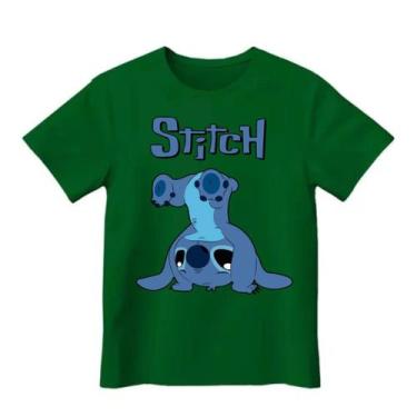Imagem de Camisa Camiseta Infantil Lilo Stich Lillo Fantasia Personagens Meninos