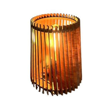 Imagem de Abajur De Madeira Rústico Decorativo Quarto Sala Vintage