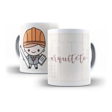 Imagem de Caneca Porcelana Arquiteto Profissão Coleção Cute Presente Arquitetura