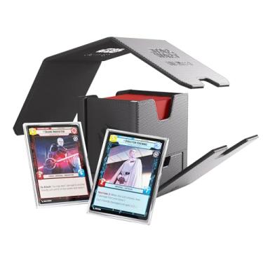 Imagem de Star Wars Unlimited Twin Suns Deck POD – Caixa de baralho premium com capas de cartão com proteção UV, comporta 100 cartas de manga dupla, projetada para o Star Wars Unlimited TCG, cor preta, feita