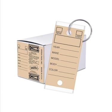 Imagem de Etiquetas Tan Versa para concessionárias de automóveis - 250 anéis de chave - autoproteção