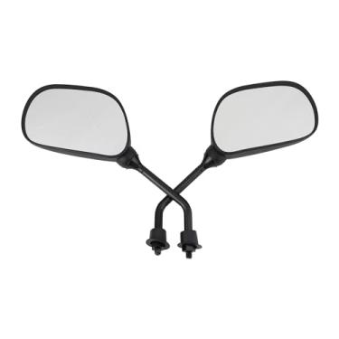 Imagem de GOOFIT Espelho retrovisor de plástico preto de 8 mm para motocicleta quadriciclo scooter 50cc 70cc 90cc 110cc 125cc 150cc 200cc 250cc