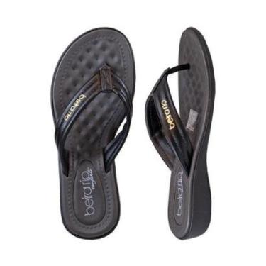 Imagem de Sandália Anabela Tiras Beira Rio Preta-Feminino