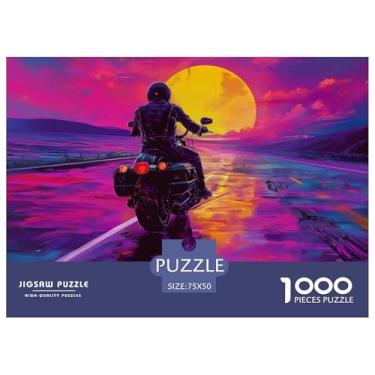 Imagem de Motocicleta Cross-Country 1000 Peças Adultos Divertido Quebra-Cabeça Brinquedo Intelectual Jogo Educativo Decoração de Casa Alívio do Estresse Relaxamento e Inteligência 1000 peças (75 x 50 cm)