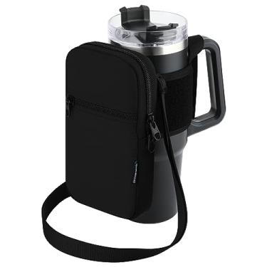 Imagem de Homakover Bolsa Para Garrafa De Água Academia Copo Stanley Com Alça, Alça Ombro Universal E Bolso, Serve Diversos Copos, Garrafas Owala, 40-128 Oz