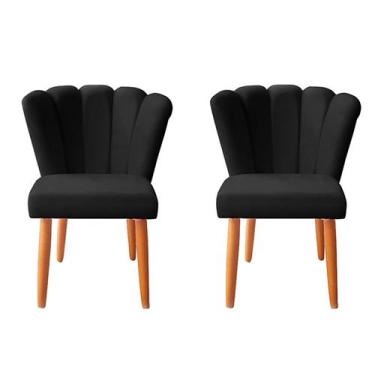 Imagem de Kit 2 Cadeiras Poltrona Sala de Jantar Penteadeira Reforçada Decorativ