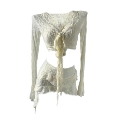 Imagem de Deevoka Maiô feminino, traje de banho, vestido de banho, decote em V, conjunto de biquíni de duas peças, roupa de banho para esportes aquáticos, piscina,