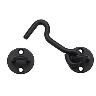 Imagem de Raswik Trava de segurança de 10 cm para porta de celeiro, preta