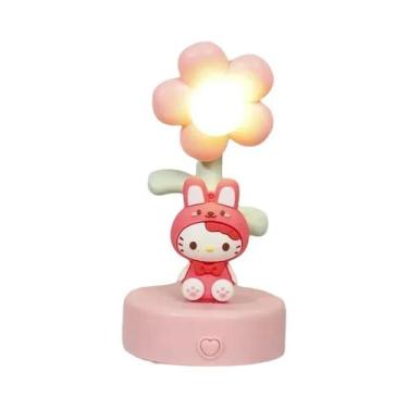 Imagem de Kawaii Sanrio Night Light Kuromi Hello Kitty Girassol Lâmpada De Mesa 