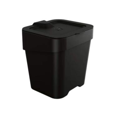 Imagem de Lixeira de Pia Slim 2,5 Litros Preto UZ Utilidades - UZ420-PR