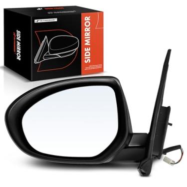 Imagem de A-Premium Espelho retrovisor elétrico do lado do motorista - compatível com Mazda 3 2010 2011 2012 2013 - Espelho retrovisor externo preto dobrável manual não aquecido - Substituição # BBM26918ZL