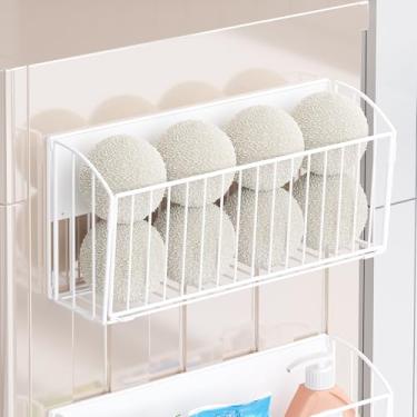 Imagem de Suporte magnético de bola para secadora de lã, cesta magnética para sabão em pó, prateleiras magnéticas para a lateral da máquina de lavar e secar geladeira, organização e armazenamento de lavanderia