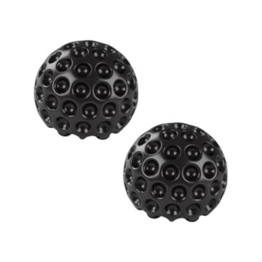 Imagem de Bothyi 2 peças tampas de parafuso de cerâmica para vaso sanitário, modernas, úteis e práticas, decoração para casa, acessórios para banheiro, Preto