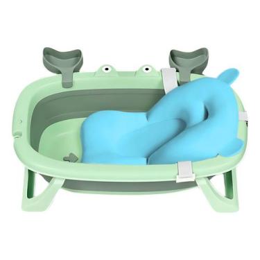 Imagem de Banheira Vitoriana Compacta Com Cama Flutuante Para Rn - Tibaby, Azul