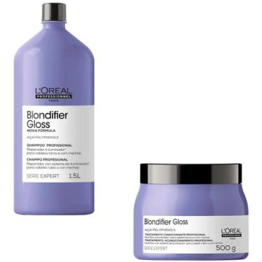 Imagem de Kit Profissional Loreal Blondifier Gloss - Shampoo E Máscara - Loreal 