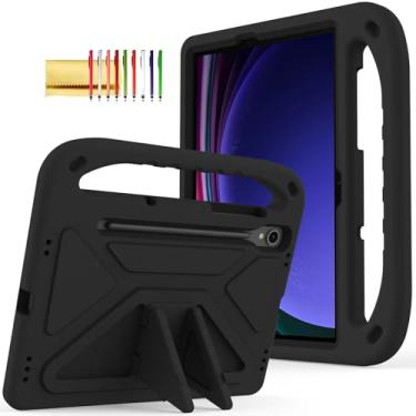 Imagem de Dteck Capa infantil para Galaxy Tab S10+ Plus/S9 FE+ Plus/S9+ Plus/S8+ Plus/S7 FE/S7+ Plus 5G de 31,5 cm, leve, à prova de choque, resistente, com suporte para crianças, com suporte para caneta S