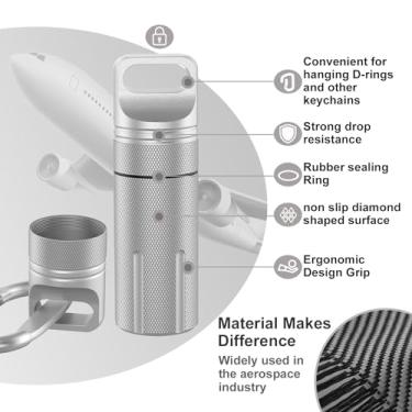 Imagem de Capa protetora tipo carteira de criptografia de hardware compatível com Ledger Nano X/Nano S/Nano S Plus, chave de segurança Yubikey 2FA, capa USB Flash Drive (prata)