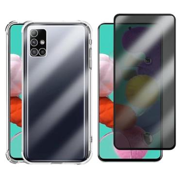 Imagem de Kit Capinha Anti Shock e Película Privacidade 3D Anti-Spy Compatível Samsung Galaxy A51