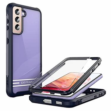 Imagem de ExoGuard Capa para Samsung Galaxy S21 5G vem com protetor de tela, traseira rígida transparente à prova de choque, cobertura total do corpo para Samsung S21 (azul)