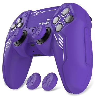 Imagem de PlayVital Capa de silicone Mecha Edition compatível com controle ps5 com 2 tampas de joystick e 6 adesivos, acessórios protetores antiderrapantes à prova de choque, serve para estação de carregamento
