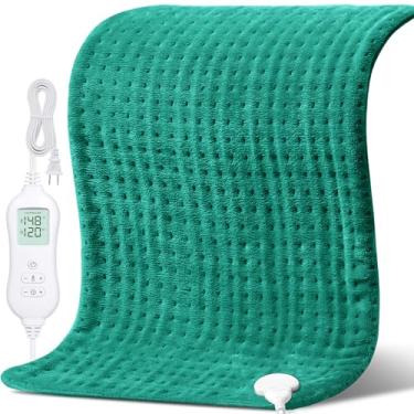 Imagem de NOWWISH Heating Pad for Back Pain & Cramps Relief, XXXL Extra Large Moist Heat Electric Heating Pads with Auto Shut Off, Gifts for Women, 24 "x 32", Green