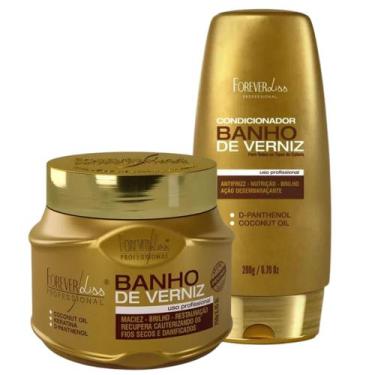 Imagem de Kit Condicionador e Mascara Forever Liss Banho de Verniz HC